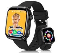 AIMIUVEI 4G Montre Connectée Enfants, 1.83''HD Montre Téléphone Enfant avec GPS, Batterie de 800mAh, Appels Vidéo, Chat Vocal, Wi-FI/LBS/SOS/SMS, Mode École, Podomètre, Réveil, Étanchéité IP68 (Noir)