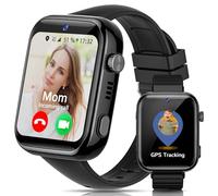 AIMIUVEI 4G Montre Connectée Enfants, Montre Telephone Enfant Écran HD de 1,83 Pouces, Appels, Appels Vidéo, Chat Vocal, Whatsapp, Wi-FI, GPS, SOS, Étanche IP68, Mode École, Podomètre, Réveil (Noir)