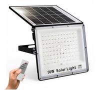 AIMIUVEI Lampe Solaire Extérieur avec Télécommande, 3000mAh, D'éclairage 120°, 96 LEDS, Applique Murale Solaire pour Jardin, Garage