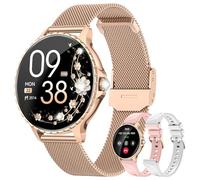 AIMIUVEI Montre Connectée Femme avec Appel, 1.27'' HD Smartwatch avec Fonction Féminine, 24H Fréquence Cardiaque/SpO2/Sommeil, 120+ Modes Sportifs, IP68 Fitness Podomètre pour Android iOS, Or Rose