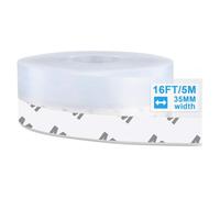 AIMIXUN Bande d'étanchéité en Silicone, Joint Fenetre Isolation, Boudin de Porte Isolant Froid, Bas de Porte Pour Isolant Porte Fenêtre, Insonorisant, Imperméable, Anti-insectes, Transparent, 35MM×5M