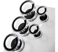 AiMok [2 Pièces Caméra Protecteur Compatible avec Samsung Galaxy S25 Ultra, Protection l'objectif Alliage D'aluminium Ultra HD Caméra Protection, Sans Bulle, pour Samsung Galaxy S25 Ultra- Argent