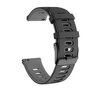 AiMok 20MM Bracelet Compatible avec Garmin vívomove Trend/Venu Sq 2/Venu Sq 2 music/Venu 2 Plus, Silicone Bande de Sport pour Garmin Vivoactive 5/Vivoactive 3/Forerunner 245 - Noir/Gris