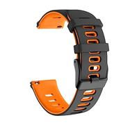 AiMok 22MM Bracelet Compatible avec Xiaomi Watch S1 Pro/Mi Watch S1 Active/Mi Watch S1 / Mi Watch, Silicone Bande de Sport pour Huawei Watch 4 / Watch 4 Pro/Huawei Watch GT 4 46mm-Noir/Orange