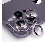 AiMok [3 Pièces Caméra Protecteur Compatible avec iPhone 14 Pro/14 Pro Max, Protection l'objectif Alliage D'aluminium Ultra HD Caméra Protection, sans Bulle, pour iPhone 14 Pro/14 Pro Max - Violet