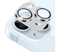 AiMok Caméra Protecteur Compatible avec iPhone 15/iphone 15 plus, [Ultra HD] [ 9H Dureté ] Anti Rayures Verre Trempé Diamant Caméra Coque Cover pour iPhone 15/iphone 15 plus, Argent