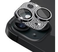 AiMok Caméra Protecteur Compatible avec iPhone 15/iphone 15 plus, [Ultra HD] [ 9H Dureté ] Anti Rayures Verre Trempé Diamant Caméra Coque Cover pour iPhone 15/iphone 15 plus, Noir