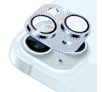 AiMok Caméra Protecteur Compatible avec iPhone 15/iphone 15 plus, [Ultra HD] [ 9H Dureté ] Anti Rayures Verre Trempé Diamant Caméra Coque Cover pour iPhone 15/iphone 15 plus, Bleu