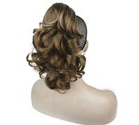 Aimole Extensions de cheveux synthétiques courts bouclés à clipser #12TT26