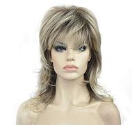 Aimole Perruque à poils longs pour femme avec frange de cheveux synthétiques de qualité supérieure #R10-26