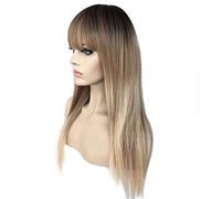 Aimole Perruque de cheveux synthétiques longs et raides Kanekalon de 61 cm de long et de qualité supérieure - T6/271/613A - Brun blond