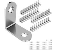 AIMOONSA Équerres inox 30×30×16 mm - Lot 40 + 85 vis, fixation angle 90°