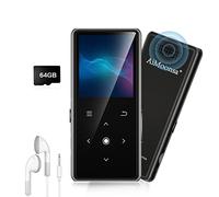 AiMoonsa Lecteur MP3 64 Go avec Bluetooth 5.2, Lecteur de Musique AiMoonsa avec Haut-Parleur HD intégré, Radio FM, enregistreur Vocal, Son HiFi, Fonction E-Book, écouteurs Inclus