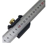 AIMOONSA Règle métal 30 cm inox - Bloc de positionnement parallèle, traçage 45°/90°