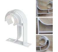 AIMOONSA Support plafond pour tringle à rideau 26-32 mm en aluminium blanc, lot de 4