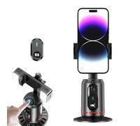 Aimostand Built-in AI Camera Smart Auto-Tracking Phone Stand, Auto Face Tracking Tripod 360 Rotation with Stand, Gesture & Remote Control, Portable Mount for Vloggers Streamers (Without Light)