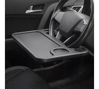 AIMQIAD Compatible pour Audi Q4 e-tron, Table de Volant de Voiture, Bureau Portable pour Ordinateur Portable, Table à Manger, Plateau à Café,1-Black