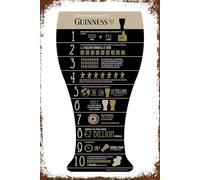 AimQurt 10 Things You Didn'T Know About Guinness - Plaque en métal vintage - Décoration murale en fer pour décoration d'intérieur, chambre, porte, affiche, cadeaux, cafés, bars, clubs - 30,5 x 40,6 cm