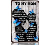 AimQurt Plaque en métal pour fête des mères « To My Mom » - Cadeau d'anniversaire pour maman - Cadeau de la part de son fils So Much Of Me Is Made What I Learned From You - Décoration murale vintage
