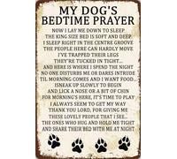 AimQurt Plaque en métal vintage « My Dog's Bedtime Prayer » avec inscription « Be The Person Your Dog Thinks You Are » - Décoration murale pour maison, salon, chambre à coucher, jardin, café, bar, pub