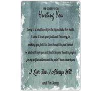 AimQurt Plaque murale géante « I'm Sorry Gifts for Her, I Love You I'm Sorry », panneau mural fantaisie en étain pour épouse, petite amie, sœur, meilleure amie, 30,5 x 40,6 cm, style 10