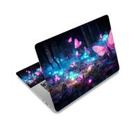 AIMSA Autocollant pour ordinateur portable 13/13,3/14/15/15,4/15,4/15,6 pouces - Résistant aux rayures - Motif papillon rose fantaisie