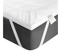 Aimtton Surmatelas 160 x 200 cm en Microfibre, Doux et Confortable | Extra Doux pour Lit Boxspring, Canapé Lit et Lit d’Appoint, Lavable en Machine, Facile à Entretenir