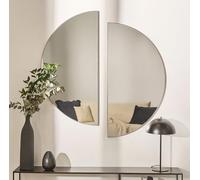 aimuria Miroir Demi-Lune 50x100cm encadrement en métal Noir