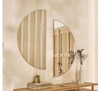 aimuria Miroir Demi-Lune en métal doré 50x100cm