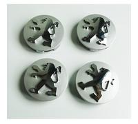AIMXGBPS 4 enjoliveurs centraux pour Peugeot 206, 308, 307, 207, 208, 3008, 407, 508 et 2008. 60 mm. Emblèmes de Jantes en métal, Badges, Logos, Cache-moyeux, Accessoires de décoration extérieure