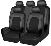 AIMXGBPS 9 PièCes Housse De SièGe De Voiture, pour KIA Rio 2006-2018 2019 2020 2021 2022 2023 ImperméAble Cuir Quatre Saisons Protecteur de Siège Compatible Airbag LatéRal,A
