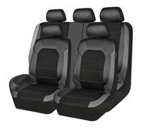 AIMXGBPS 9 PièCes Housse De SièGe De Voiture, pour MG ZS EV MG3 MG4 MG5 MG7 GT HS RX5 ImperméAble Cuir Quatre Saisons Protecteur de Siège Compatible Airbag LatéRal,B