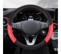 AIMXGBPS Couvre Volant Voiture pour Corvette C8 Stingray / C8 Coupé /C8 Z06 / C8.R / C8 LT2 LT6, Respirante Souple Antidérapante Couvre Volant Voiture Cuir, Protege Volant Voiture,Red