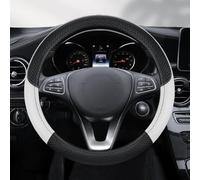 AIMXGBPS Couvre Volant Voiture pour Corvette C8 Stingray / C8 Coupé /C8 Z06 / C8.R / C8 LT2 LT6, Respirante Souple Antidérapante Couvre Volant Voiture Cuir, Protege Volant Voiture,White