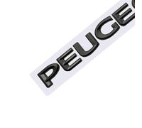 AIMXGBPS Décoration de Lettrage de Logo de Voiture Rapide, pour Peugeot 107 206 207 208 308 307 407 508 2008 3008 Autocollant de Logo de Voiture 3D de Remplacement,Normal-Schwarz