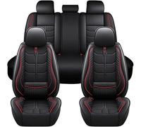 AIMXGBPS Ensemble Complet de Housses de Siège pour Mazda CX-3 1.5 Diesel/1.8 Skyactiv-D/2.0, Cuir PU Imperméable Antidérapant Respirant et Compatible avec Les Airbags Latéraux,Red