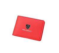 AIMXGBPS Portefeuilles, Porte-Cartes d'identité, Pinces à Billets, Porte-chéquiers, Porte-Monnaie pour Peugeot 308CC 308SW 4008 407 607 RCZ 307CC Femmes Hommes Cadeaux Accessoires,Normal-Redstyle