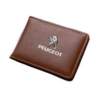 AIMXGBPS Portefeuilles, Porte-Cartes d'identité, Pinces à Billets, Porte-chéquiers, Porte-Monnaie pour Peugeot 308CC 308SW 4008 407 607 RCZ 307CC Femmes Hommes Cadeaux Accessoires,Normal-Brownstyle