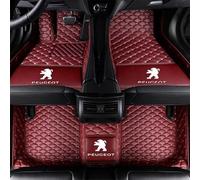 AIMXGBPS Tapis Sol de Voiture pour Peugeot 5008 II 7 Places 2017-2022 2023, Tapis Sol Voiture antidérapants imperméables Tapis Voiture Avant et arrière en Cuir Ensemble Protection Tous Temps