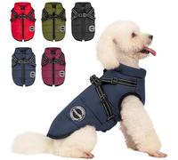 AIMYDOG Manteau d'hiver chaud pour chien, veste pour temps froid avec harnais intégré, gilet réfléchissant et réglable confortable, imperméable et coupe-vent pour chiens de petite, moyenne et grande