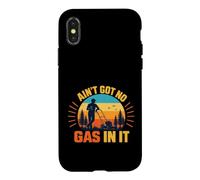 Ain’t Got No Gas in It Funny Lawn Mower Yard Humor Retro Coque pour iPhone X/XS