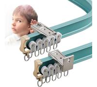 Aïn Trac Rail incurvé pliable et découpable en L/U-Sd avec guide à rouleaux pour montage au plafond ou au mur, idéal pour la salle de douche et la baie vitrée