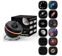 Ainael Projecteur Ciel Etoile Projecteur Galaxie Planetarium avec 13 Disque | 5K HD Projection • Dynamic Meteor • Bande LED RGB • Auto Timer • Silent Rotation • Cadeau pour Enfants & Adultes