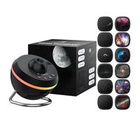 Ainael Projecteur Galaxie, Projecteur Ciel Etoile Galaxy Star Planetarium Veilleuse avec Bande Lumineuse, Meteor and Galaxy Projector & 2 Filme Set pour Enfant Adulte Cadeau