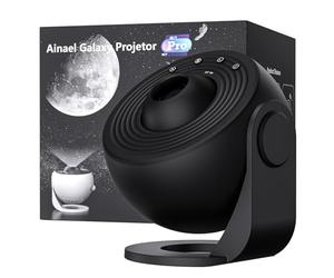Ainael Projecteur Galaxie, Projecteur Ciel Etoile Planetarium Projector Veilleuse avec 3 Diapositives en Verre HD, Galaxy Projector Pro pour Enfant Adulte Chambre Cadeau