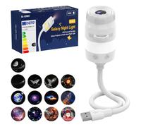 Ainael Projecteur Galaxie, Upgraded HD Projecteur Ciel Étoilé avec 13 Films de Projection, 2-en-1 LED Veilleuse & Mini USB Projecteur pour Décoration Chambre Plafond Mur, Cadeau Enfants & Adultes