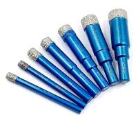 ainih 1/4/5/6/7 pièces 5-16 mm tige ronde brasée céramique marbre granit vitrifié carrelage ouvre-trou diamant foret à sec scie cloche coupe-trou