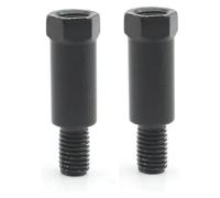 ainih 1pair Longer Black Motorcycle Rear Mirror Adapters M8 8mm Clockwise Anti-clockwise Right Left Hand Thread Changing Screw