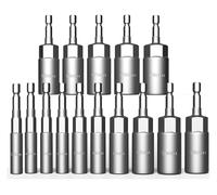ainih Adaptateur de douille à impact 5, 19 mm, 10/15 pièces, jeu douilles for tournevis écrou électrique, 1/4 pouce, d'outils main