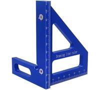 ainih Équerre de charpentier - Rapporteur d'angle for le travail du bois, règle triangulaire à onglet en aluminium, règle de mesure multi-angles 3D à 45/90 degrés